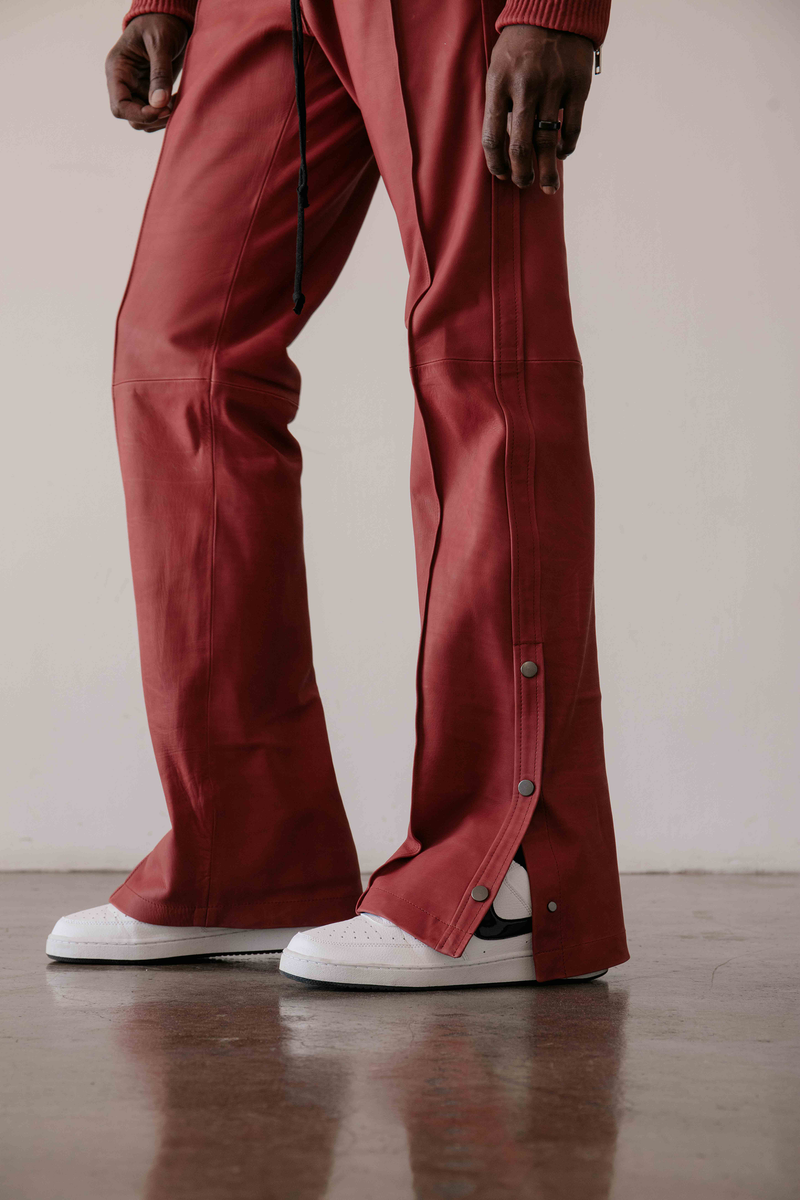 Red 2025 snap pants
